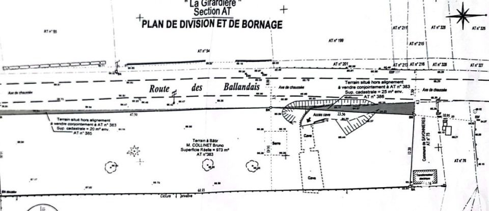 Land of 996 m² in Savonnières (37510)