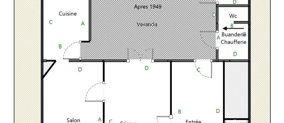 House 2 rooms of 93 m² in Hallencourt (80490)