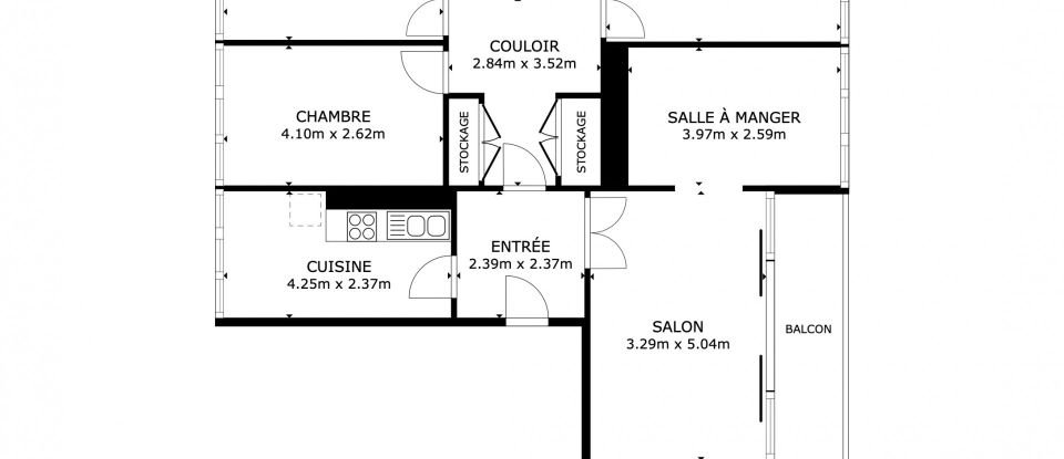 Apartment 5 rooms of 84 m² in Saint-Herblain (44800)