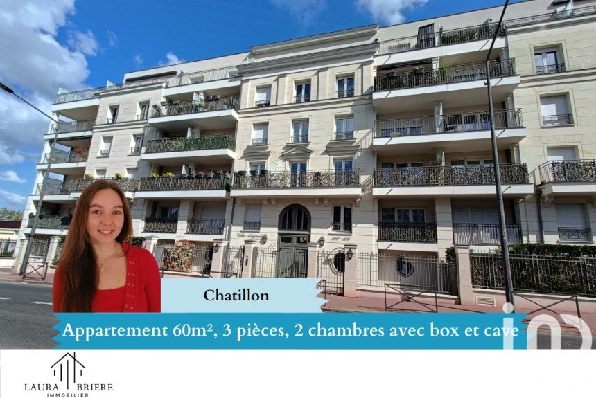 Appartement 3 pièces de 60 m² à Châtillon (92320)