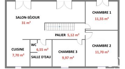 House 6 rooms of 120 m² in Ligugé (86240)