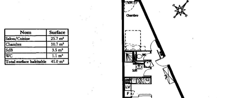 Appartement 2 pièces de 41 m² à Carcans (33121)