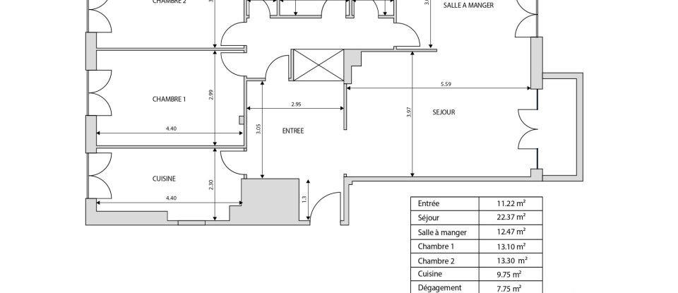 Appartement 4 pièces de 98 m² à Nantes (44000)