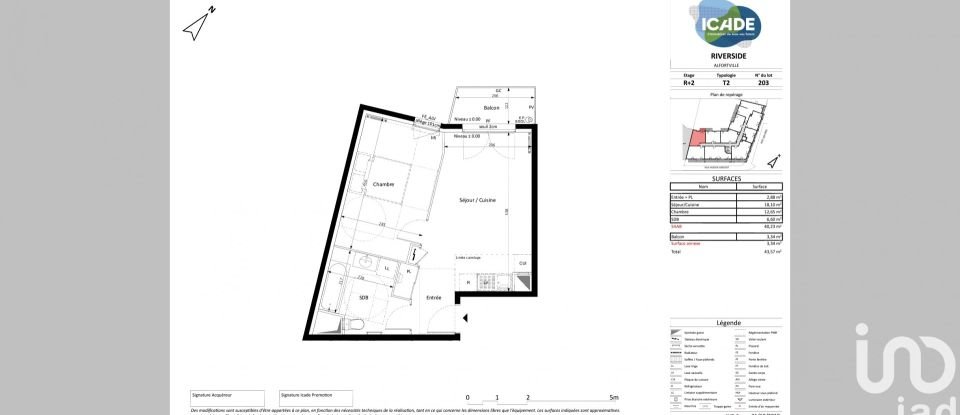 Appartement 2 pièces de 40 m² à Alfortville (94140)