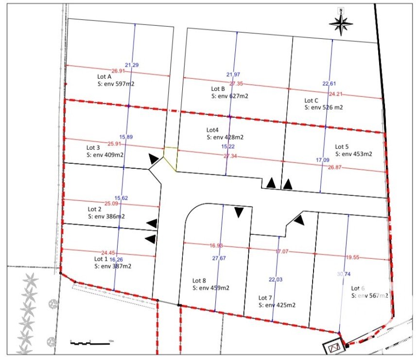 Land of 4,463 m² in Gouville-sur-Mer (50560)