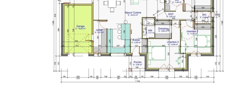 Maison 5 pièces de 125 m² à Campsegret (24140)