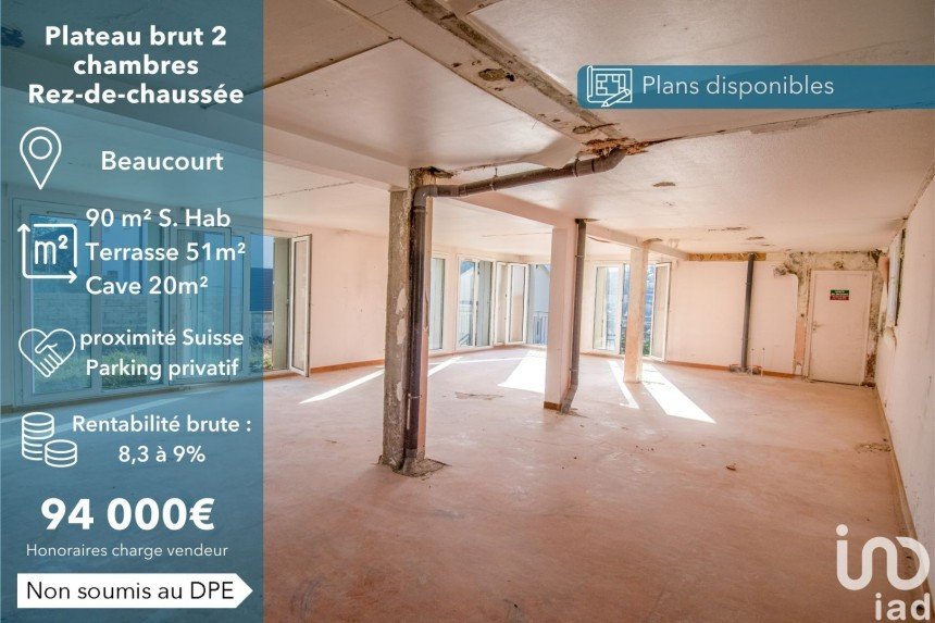 Appartement 3 pièces de 90 m² à Beaucourt (90500)