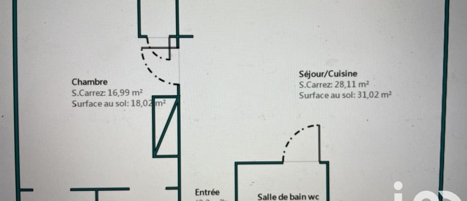 Appartement 2 pièces de 58 m² à Paris (75010)