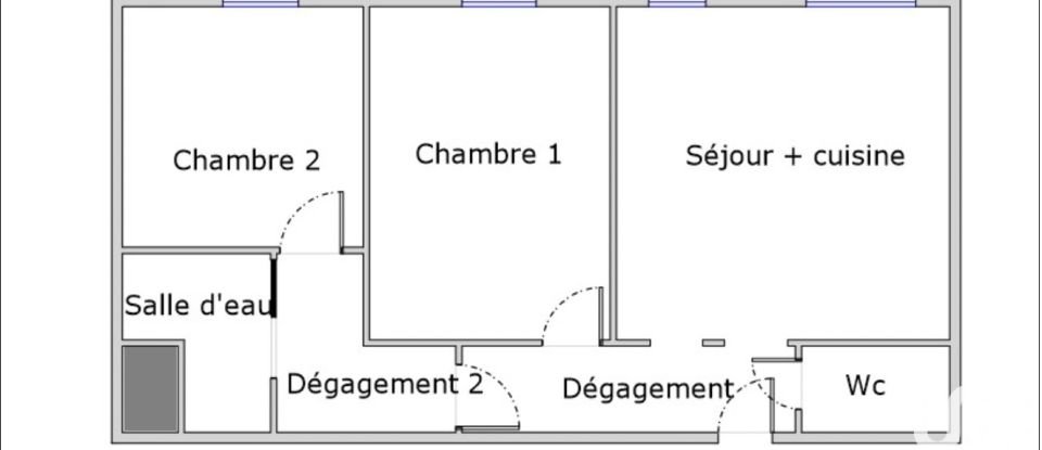 Appartement 3 pièces de 48 m² à Paris (75020)