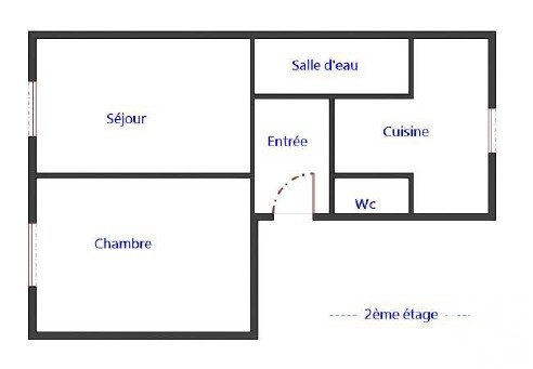 Appartement 2 pièces de 27 m² à Aulnay-sous-Bois (93600)