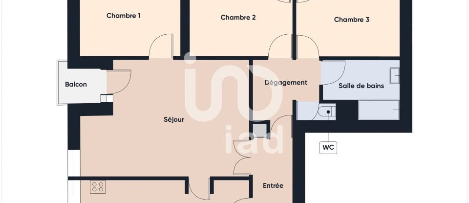 Apartment 4 rooms of 87 m² in Melun (77000)