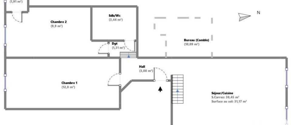 Appartement 4 pièces de 73 m² à Aix-en-Provence (13100)