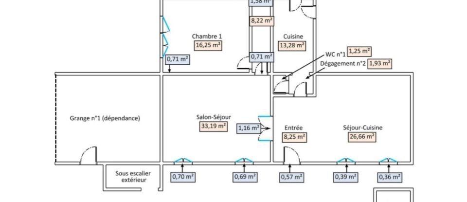 Longere 7 rooms of 165 m² in Bressuire (79300)