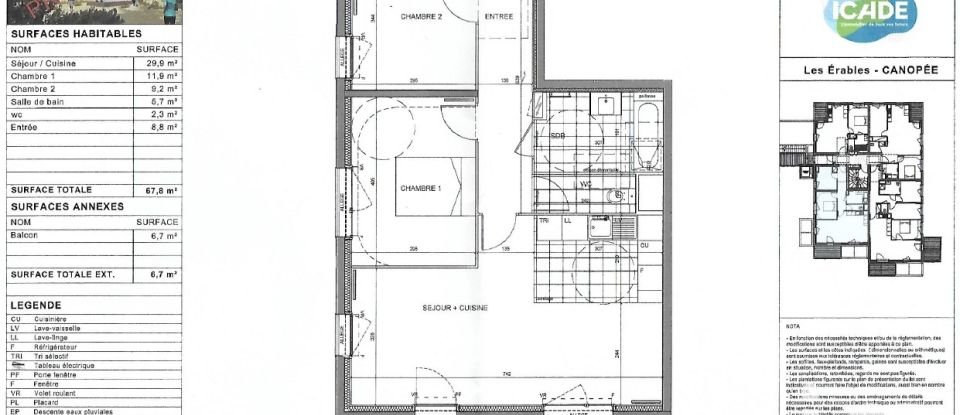 Appartement 3 pièces de 68 m² à Massy (91300)