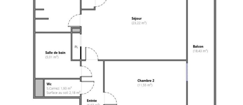 Appartement 4 pièces de 73 m² à Bussy-Saint-Georges (77600)