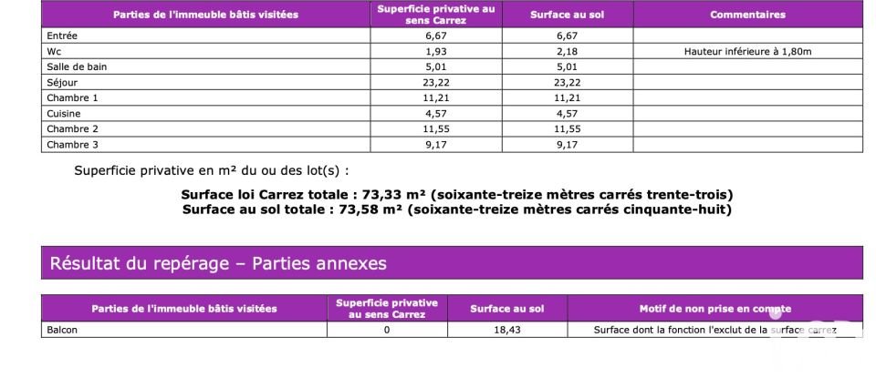 Appartement 4 pièces de 73 m² à Bussy-Saint-Georges (77600)