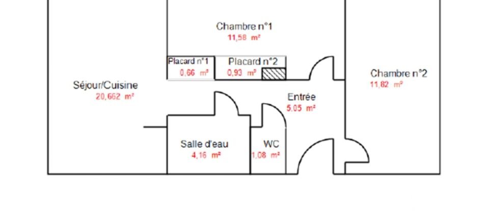 Apartment 3 rooms of 56 m² in Dammartin-en-Goële (77230)