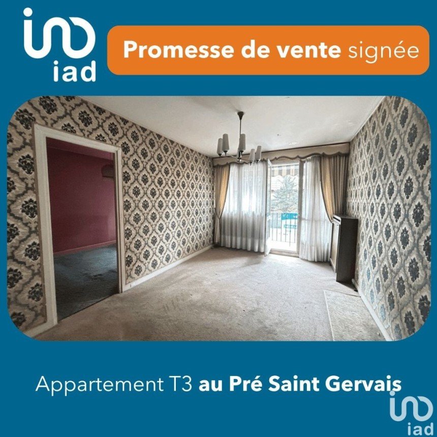 Appartement 3 pièces de 56 m² à Le Pré-Saint-Gervais (93310)