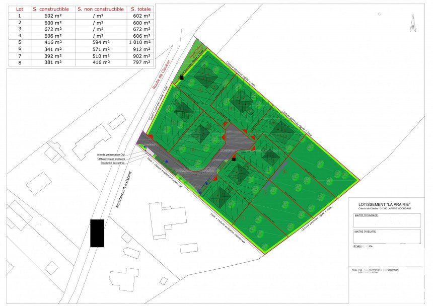 Terrain de 912 m² à Lafitte-Vigordane (31390)