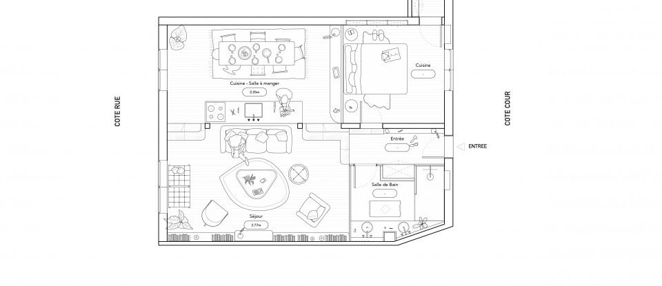 Appartement 2 pièces de 60 m² à Paris (75006)