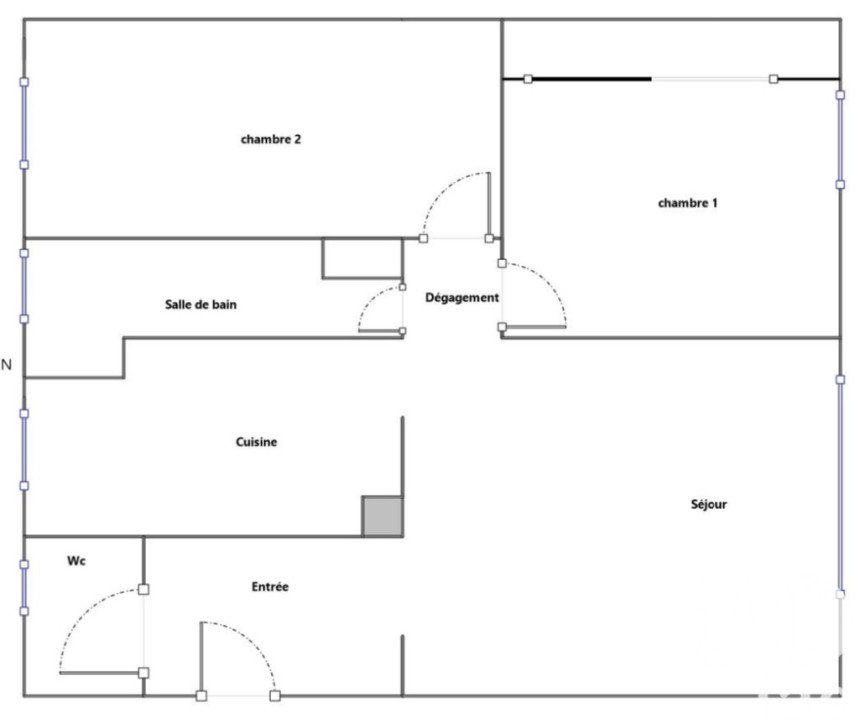 Appartement 3 pièces de 54 m² à L'Haÿ-les-Roses (94240)