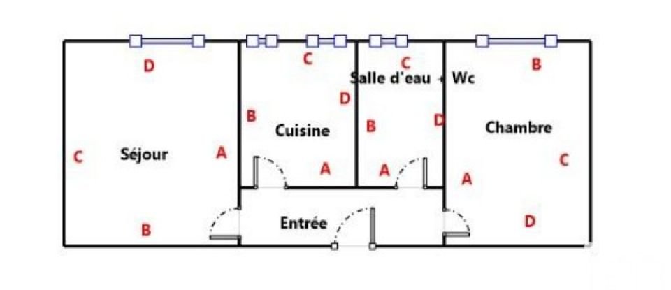 Apartment 2 rooms of 37 m² in Suresnes (92150)