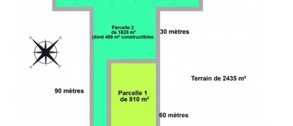 Land of 2,435 m² in Brin-sur-Seille (54280)