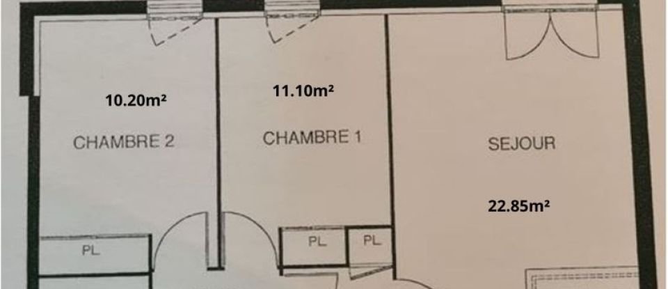 Appartement 3 pièces de 55 m² à Blagnac (31700)