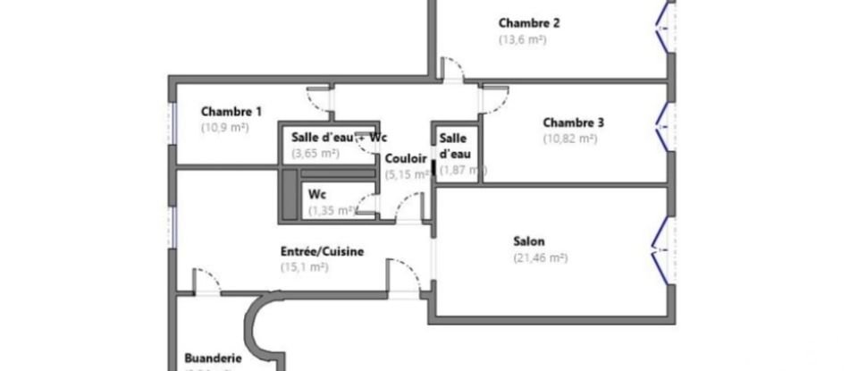 Appartement 4 pièces de 88 m² à Créteil (94000)