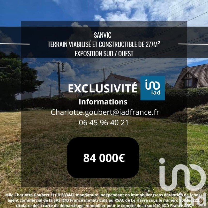 Terrain de 277 m² à Le Havre (76620)