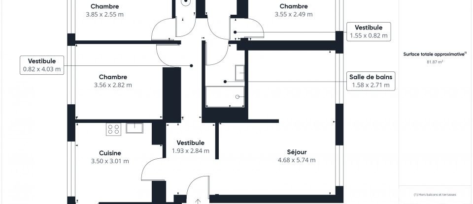 Appartement 4 pièces de 82 m² à Maisons-Alfort (94700)