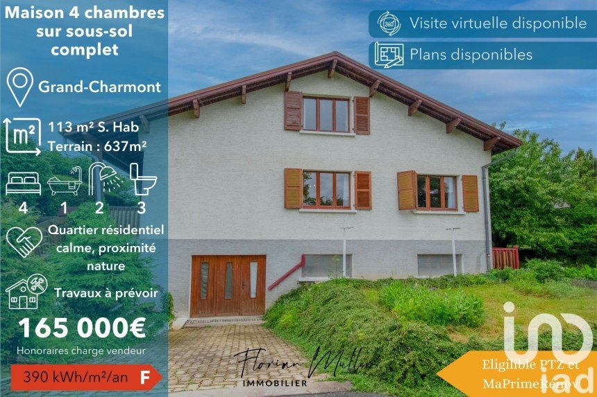 Maison 5 pièces de 113 m² à Grand-Charmont (25200)