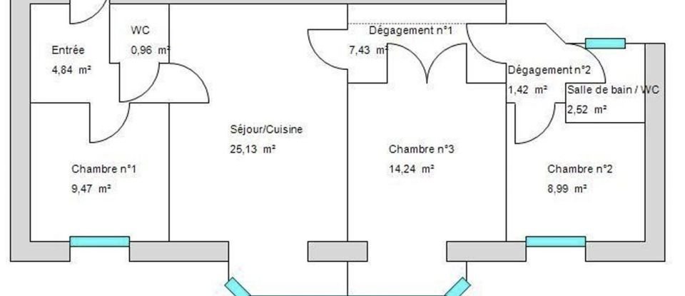 Appartement 4 pièces de 75 m² à Nice (06000)