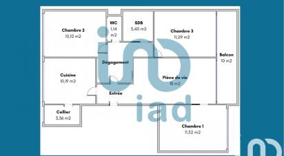 Apartment 4 rooms of 77 m² in Blanquefort (33290)