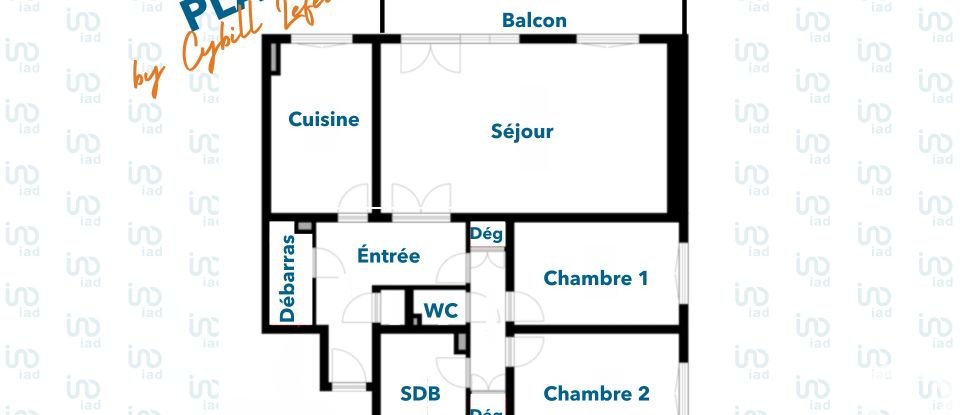 Appartement 3 pièces de 80 m² à Canteleu (76380)