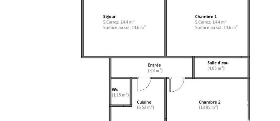 Apartment 3 rooms of 58 m² in Noisy-le-Sec (93130)