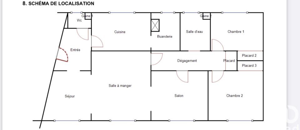 Apartment 5 rooms of 111 m² in Nancy (54000)