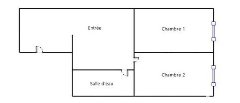 Appartement 2 pièces de 33 m² à Paris (75020)