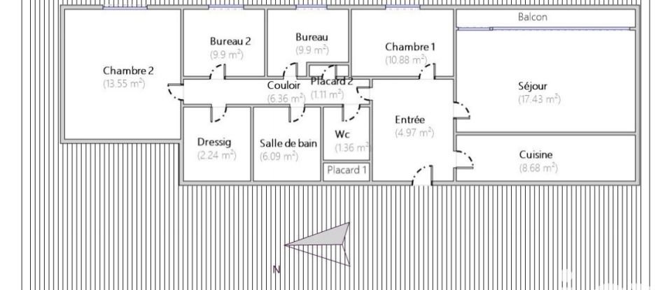 Appartement 5 pièces de 94 m² à Fontenay-sous-Bois (94120)