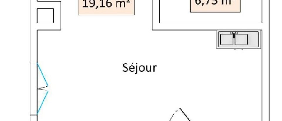 Studio 1 pièce de 29 m² à La Garenne-Colombes (92250)