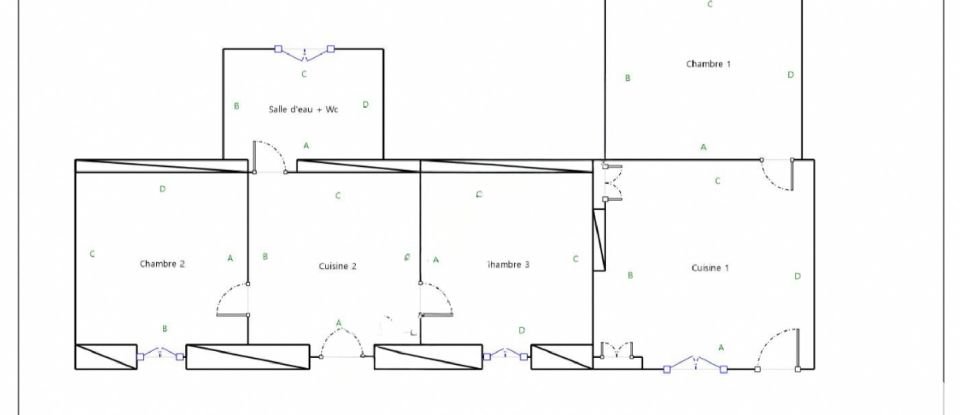 Maison de ville 3 pièces de 80 m² à Saint-Junien (87200)