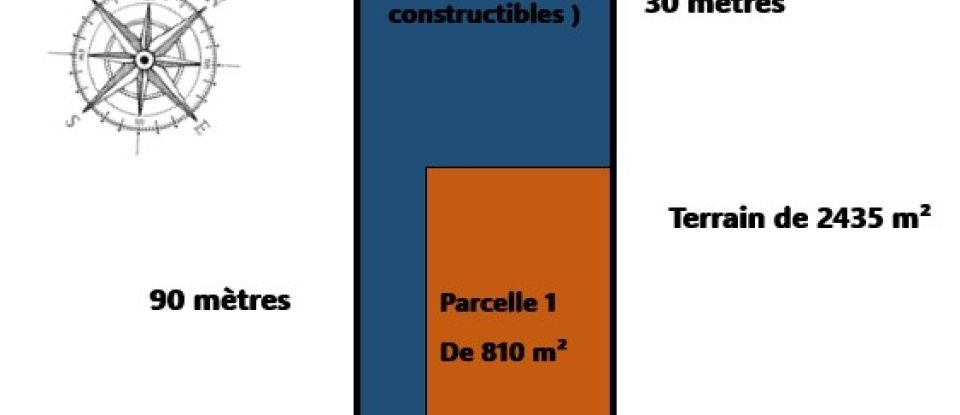 Land of 2,435 m² in Brin-sur-Seille (54280)