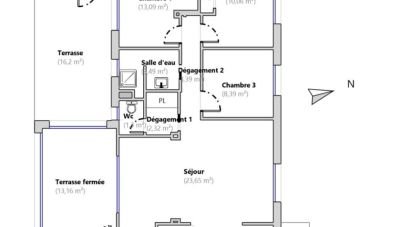 Appartement 4 pièces de 78 m² à Nice (06200)