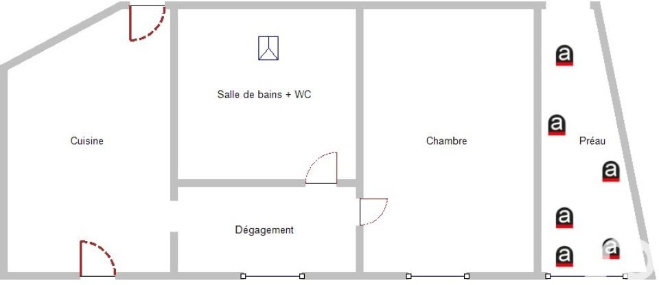 Maison 2 pièces de 40 m² à La Roche-sur-Yon (85000)