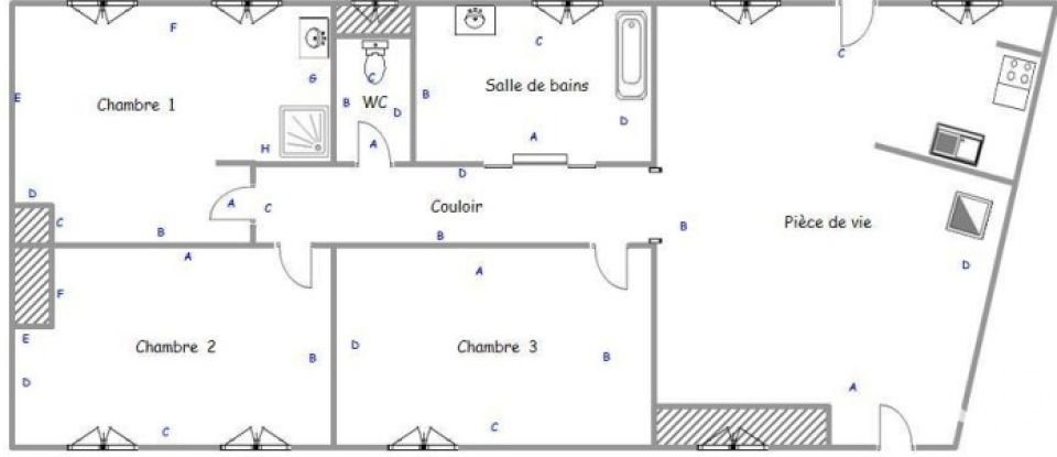 House 4 rooms of 84 m² in Meslay-le-Vidame (28360)