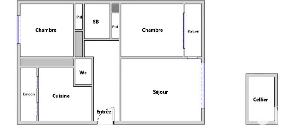 Apartment 3 rooms of 54 m² in Toulouse (31400)