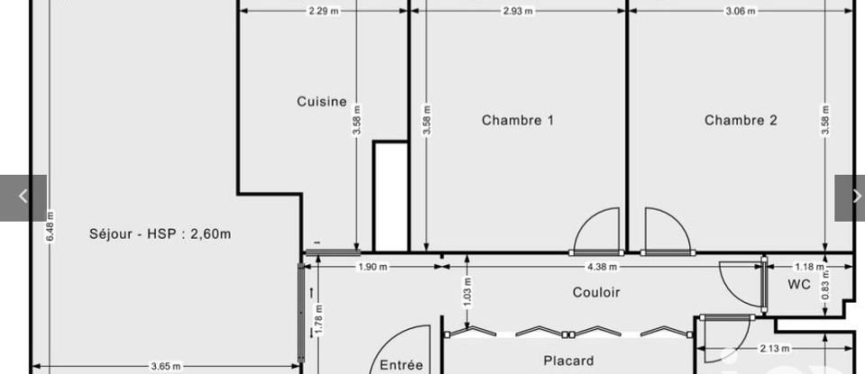 Appartement 3 pièces de 61 m² à Levallois-Perret (92300)