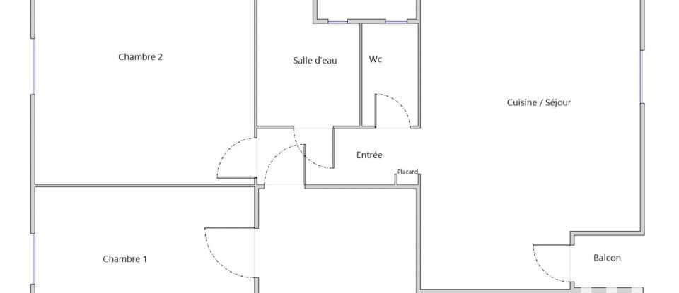 Appartement 3 pièces de 52 m² à Marseille (13006)