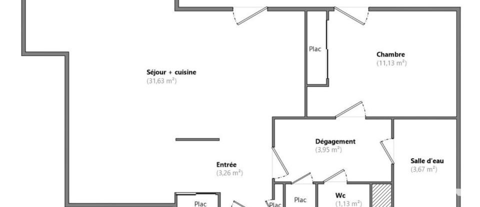 Apartment 2 rooms of 55 m² in Craponne (69290)