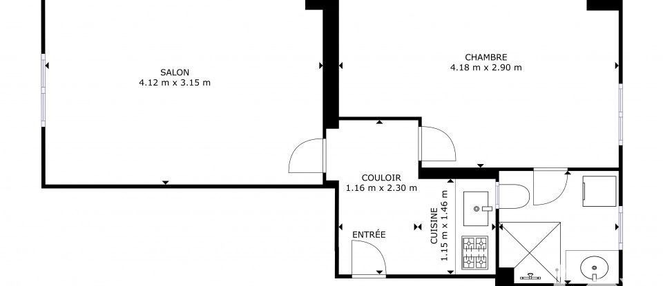 Apartment 2 rooms of 30 m² in Paris (75018)